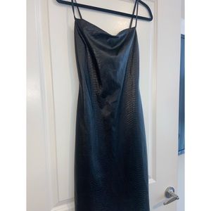 CROC VEGAN LEATHER BODYCON DRESS 😍